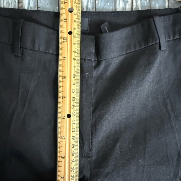 Theory Tailor Trouser C_ECO Linen Blend Pants Womens Size 6 Black Cropped - Picture 9 of 10